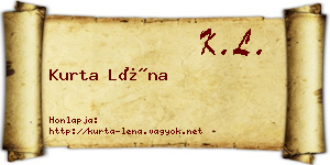 Kurta Léna névjegykártya